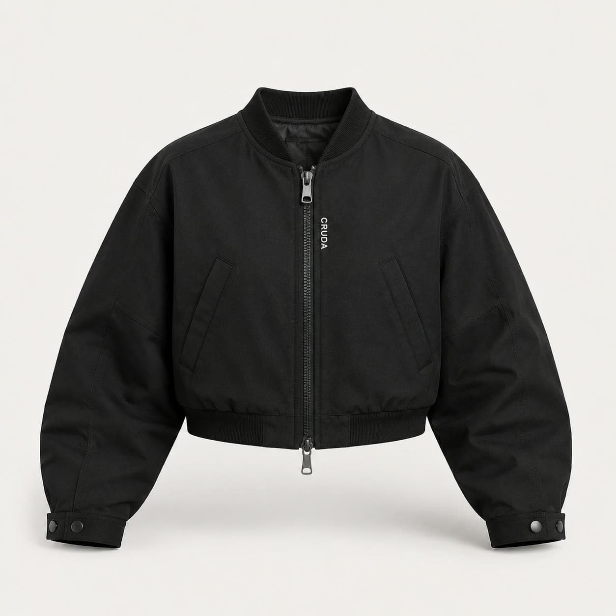 Campera bomber negra CRUDA