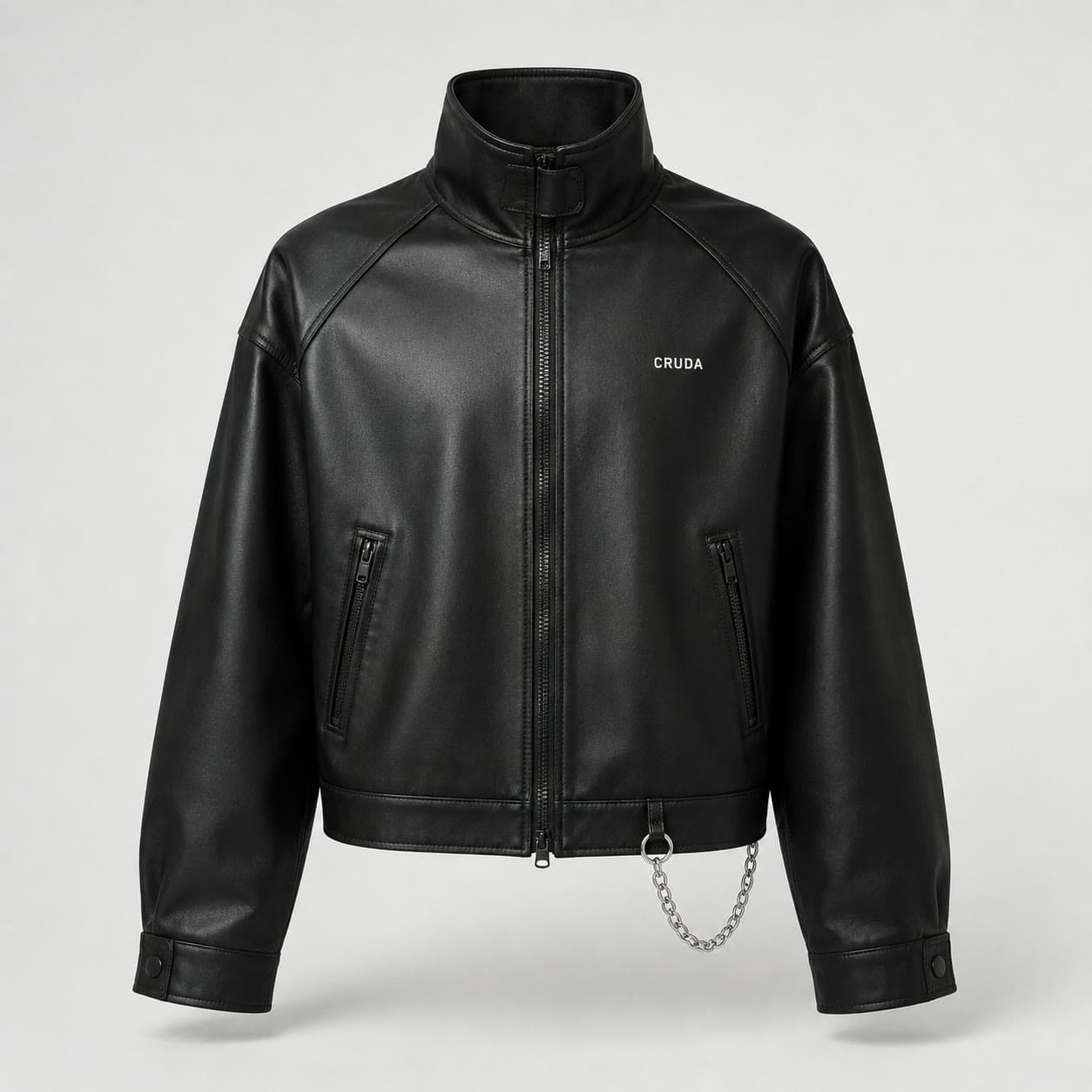 Campera de cuero chain CRUDA
