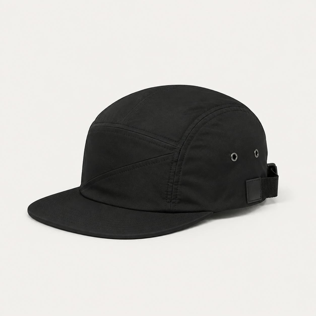 Gorra 5-panel negra CRUDA