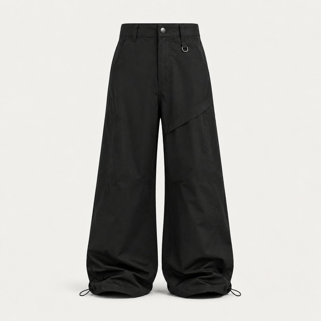 Cargo pant wide negro CRUDA